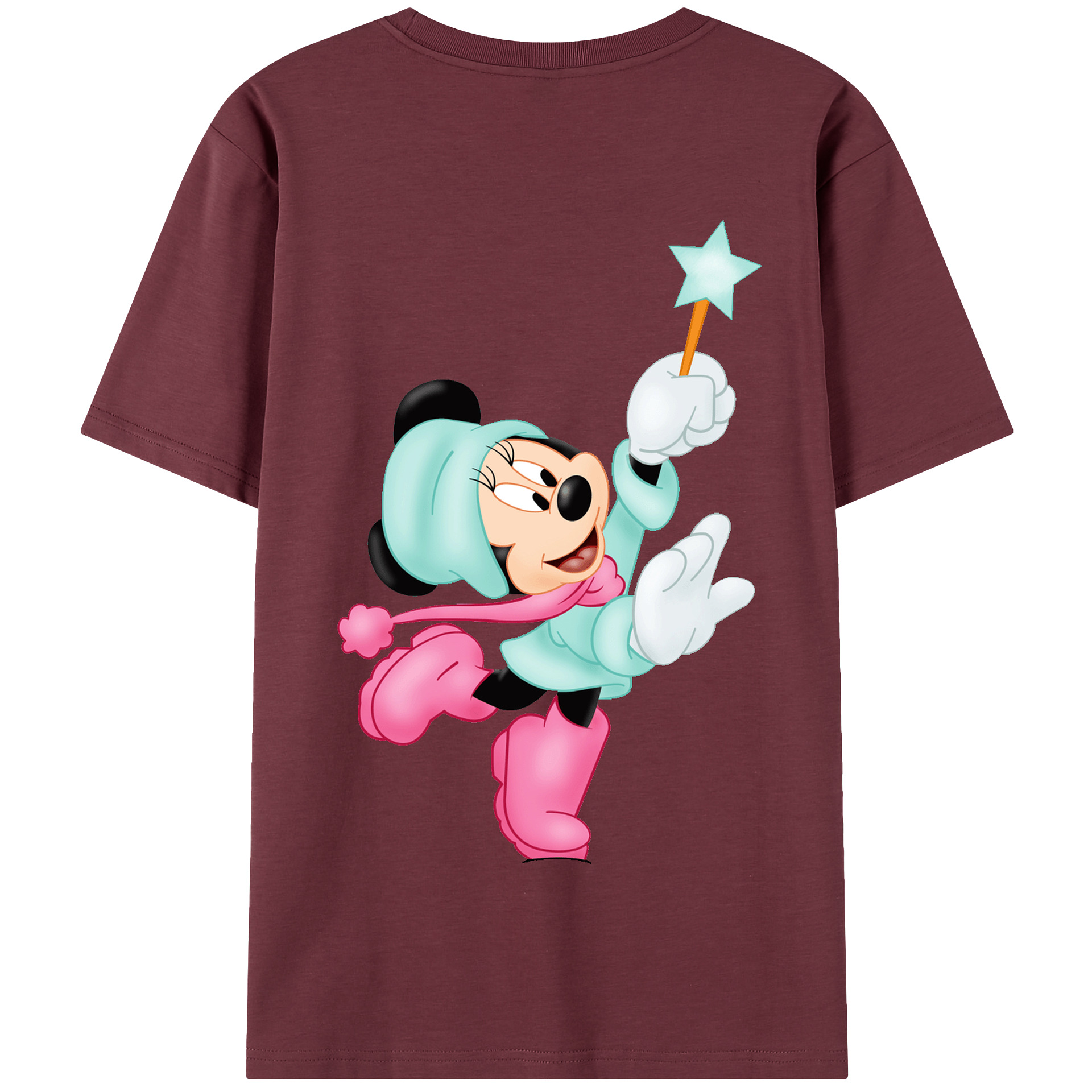 （画像用） ミッキーマウス Mickey Mouse 綿100％半袖Tシャツ（背面プリント）